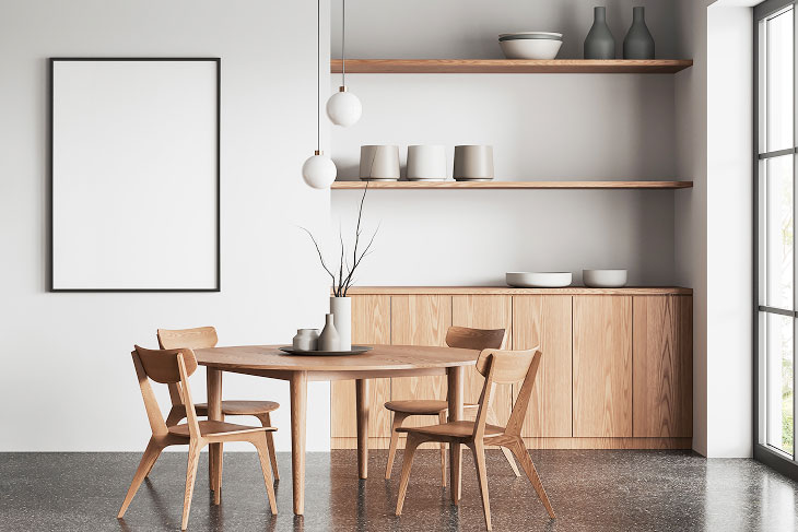 制作したテーブルとチェア